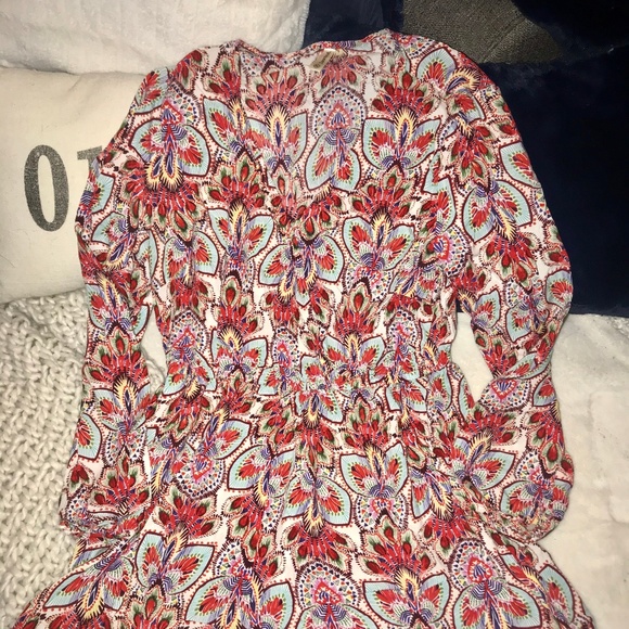 Brightly Patterned Long Sleeve Romper - Picture 1 of 5